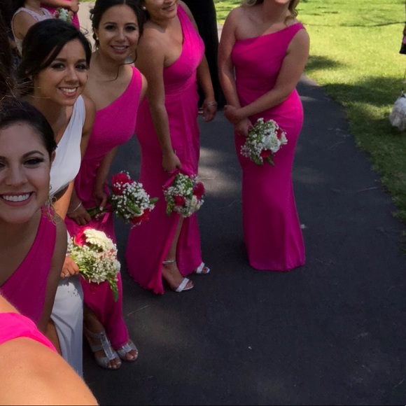 1 shoulder mesh dress with lace - Picture 3 of 3